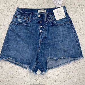 Abercrombie denim “dad fit” shorts